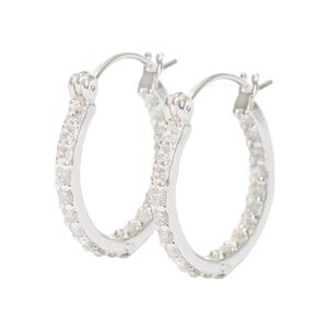 CH Crystal Haze CZ Silver Hoop Earrings